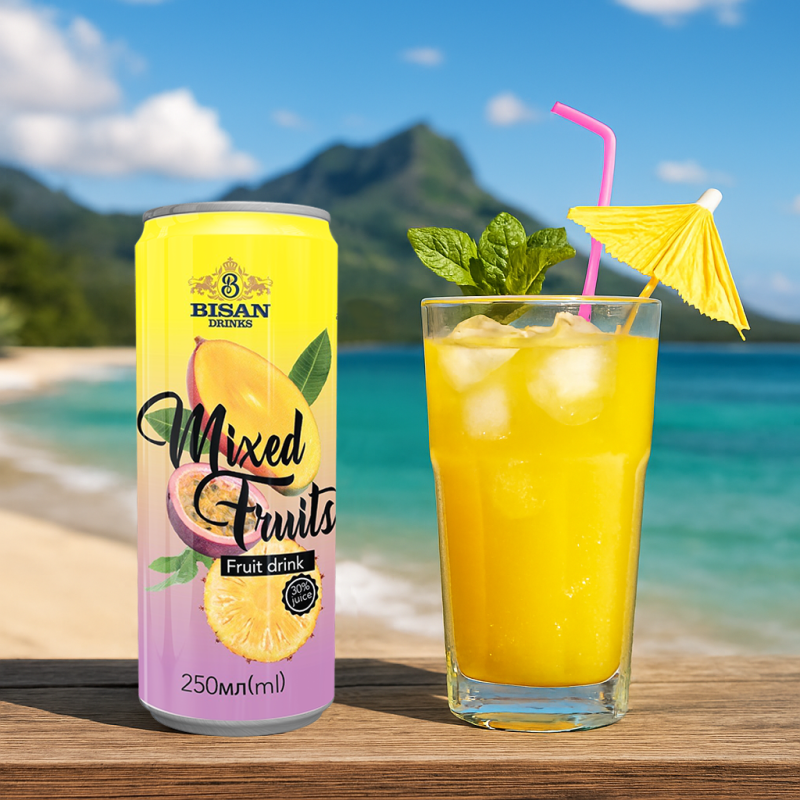Напій 30% fruit juice drink MIXED FRUIT 250мл ж/б